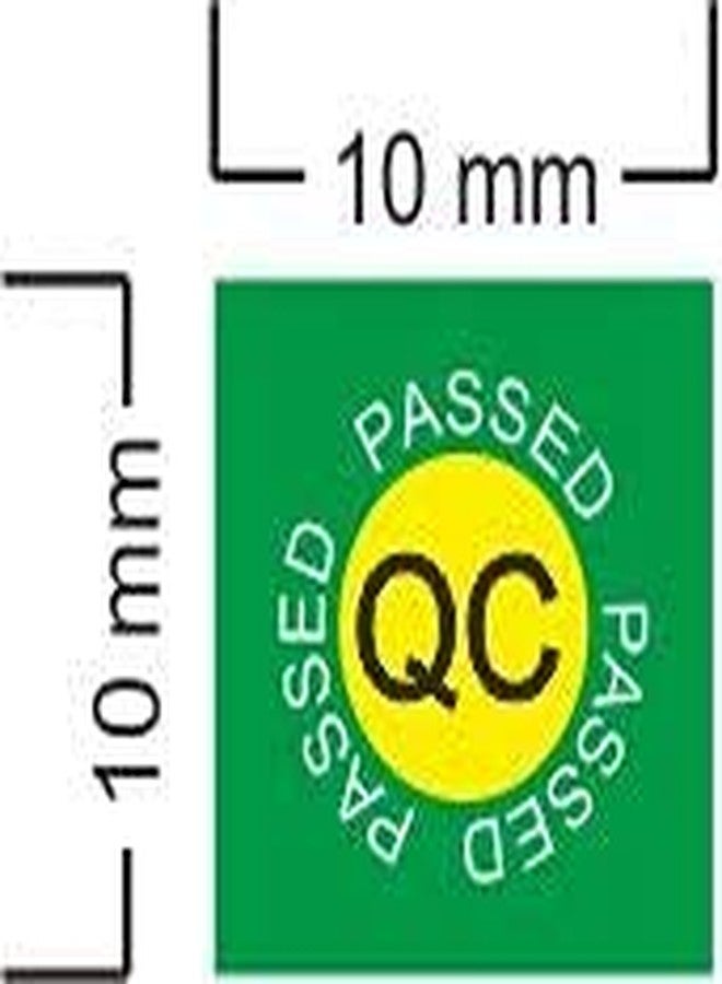 PG Creations Qc Passed Stickers for Quality Check, Extra Small Size 10x10 mm Paper Labels, Green, 15000 Stickers - Image 3