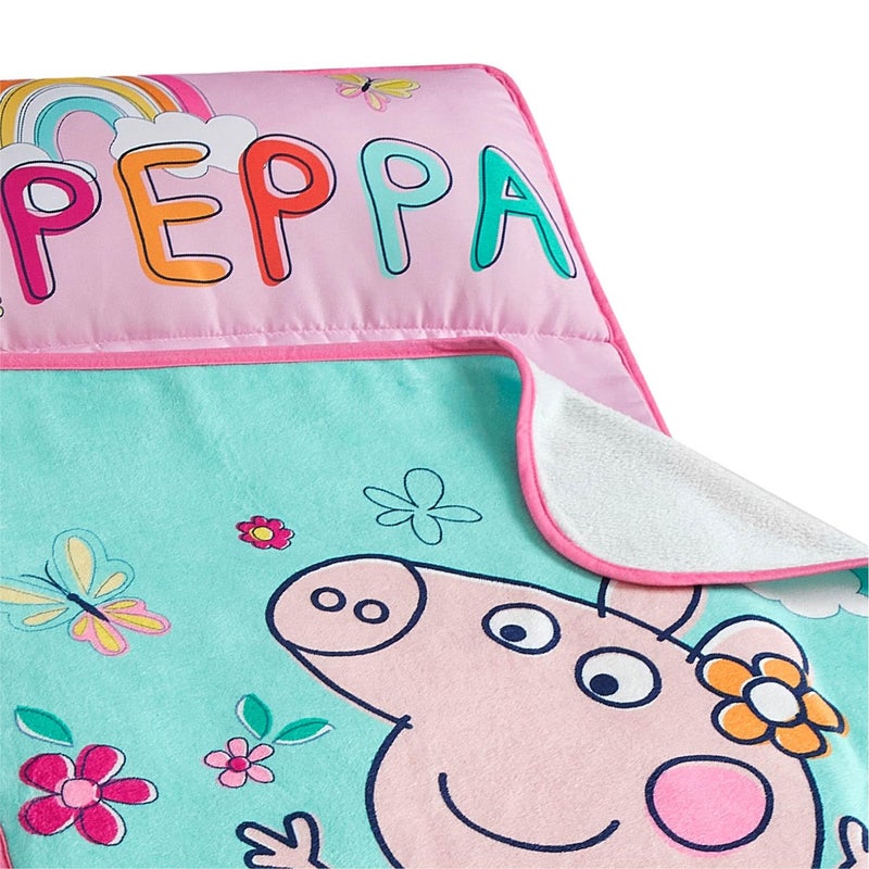 Idea Nuova Peppa Pig Toddler Nap Mat with Pillow and Blanket,Quilted Sleep Mat for Kids,Soft & Portable,20â€ x 46â€, Ideal for Daycare, Preschool, Travel, or Naptime - Image 4