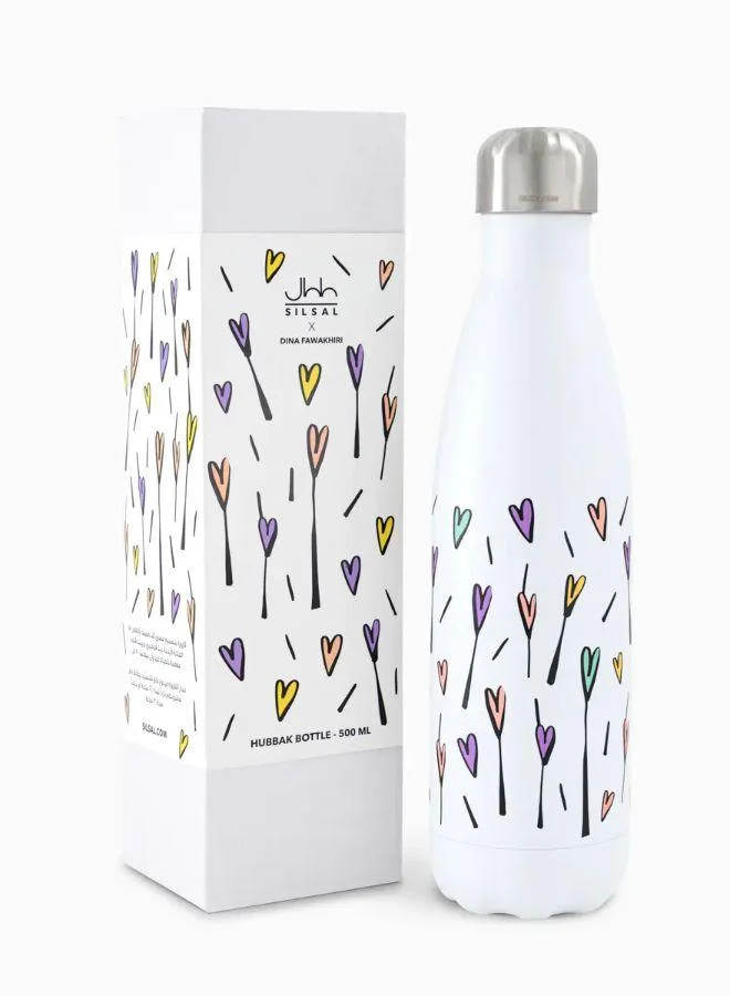 Silsal Hubbak Bottle 500 ml - White