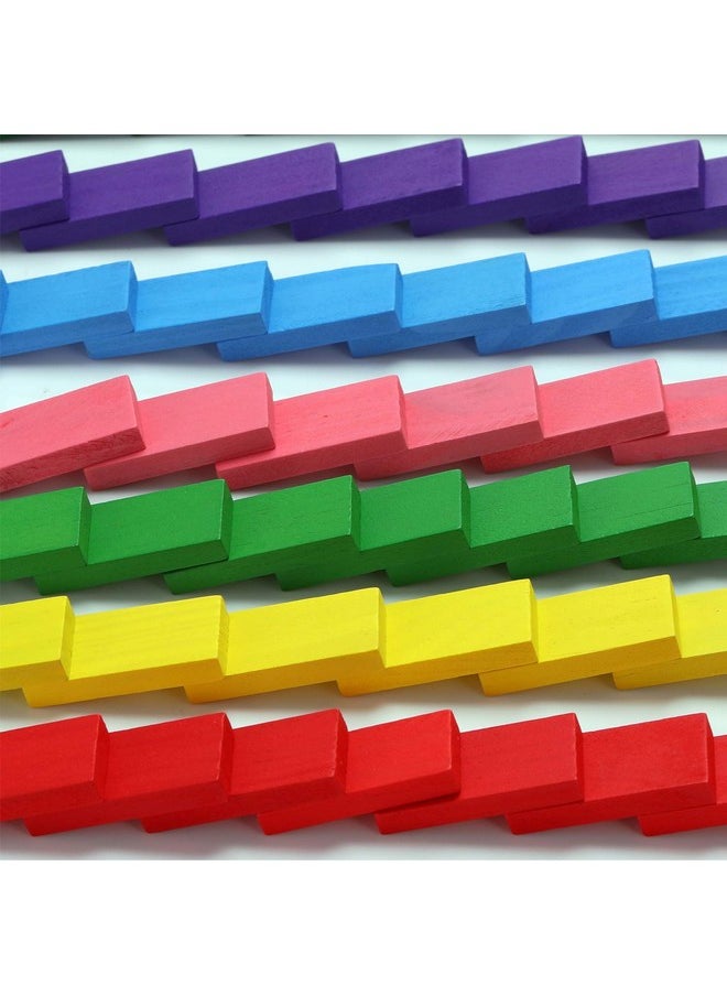 Toyshine Toyshine 120 pcs 12 Color Wooden Dominos Blocks Set, for kids Game Educational Play Toy, Domino Racing Toy Game  - Image 5