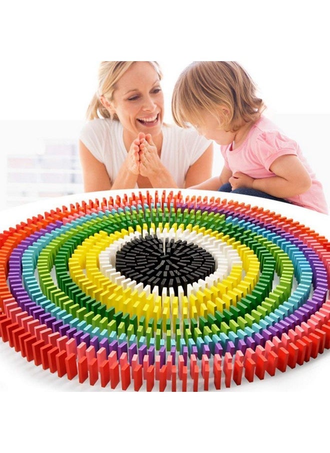 Toyshine Toyshine 120 pcs 12 Color Wooden Dominos Blocks Set, for kids Game Educational Play Toy, Domino Racing Toy Game  - Image 4