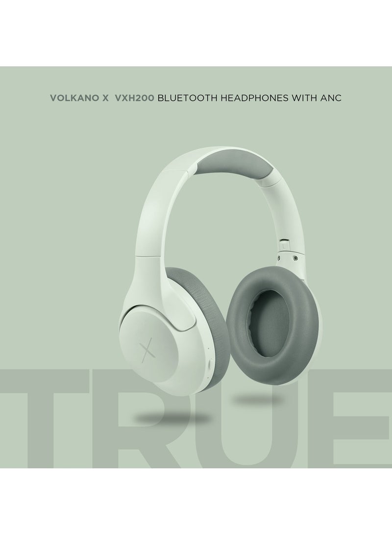 Volkano Active Noise Cancelling Headphones with Multiple Modes, Hi-Res Sound, 30-60H Playtime, Fast Charge, Soft Earcups, Bluetooth Headphones, Travel Green - Image 4