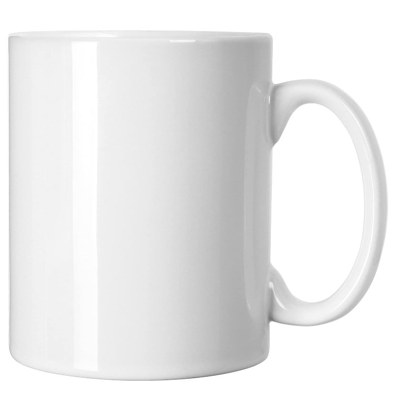 Smilatte 20 OZ Extra Large Ceramic Coffee Mug M017 Classic Porcelain Boss Super Big Tea Cup with Handle for Office and Home White