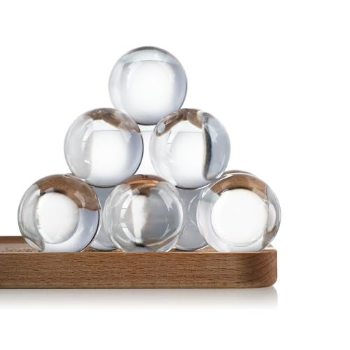 KRISININE 8pcs Clear Crystal Glass Balls 40mm Transparent Quartz Decorative Spheres for Home Table Decor - Image 1