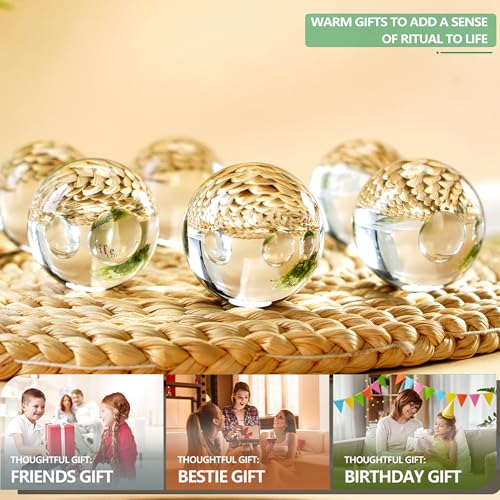 KRISININE 8pcs Clear Crystal Glass Balls 40mm Transparent Quartz Decorative Spheres for Home Table Decor - Image 5