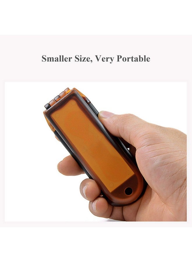 Ancable Folding Hair Brush With Mirror Compact Pocket Size For Travel Car Gym Bag Purse - Image 4