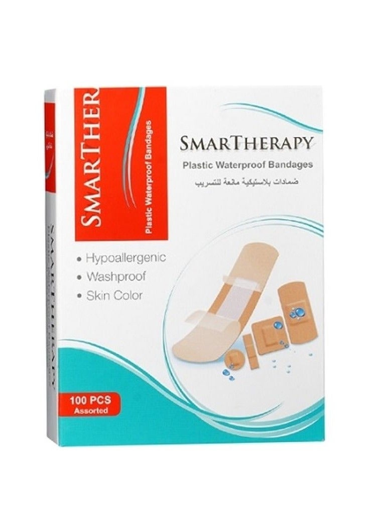 سمارثيرابي ضمادةٌ بلاستيكيةٌ مضادةٌ للماء من 100 قطعة .