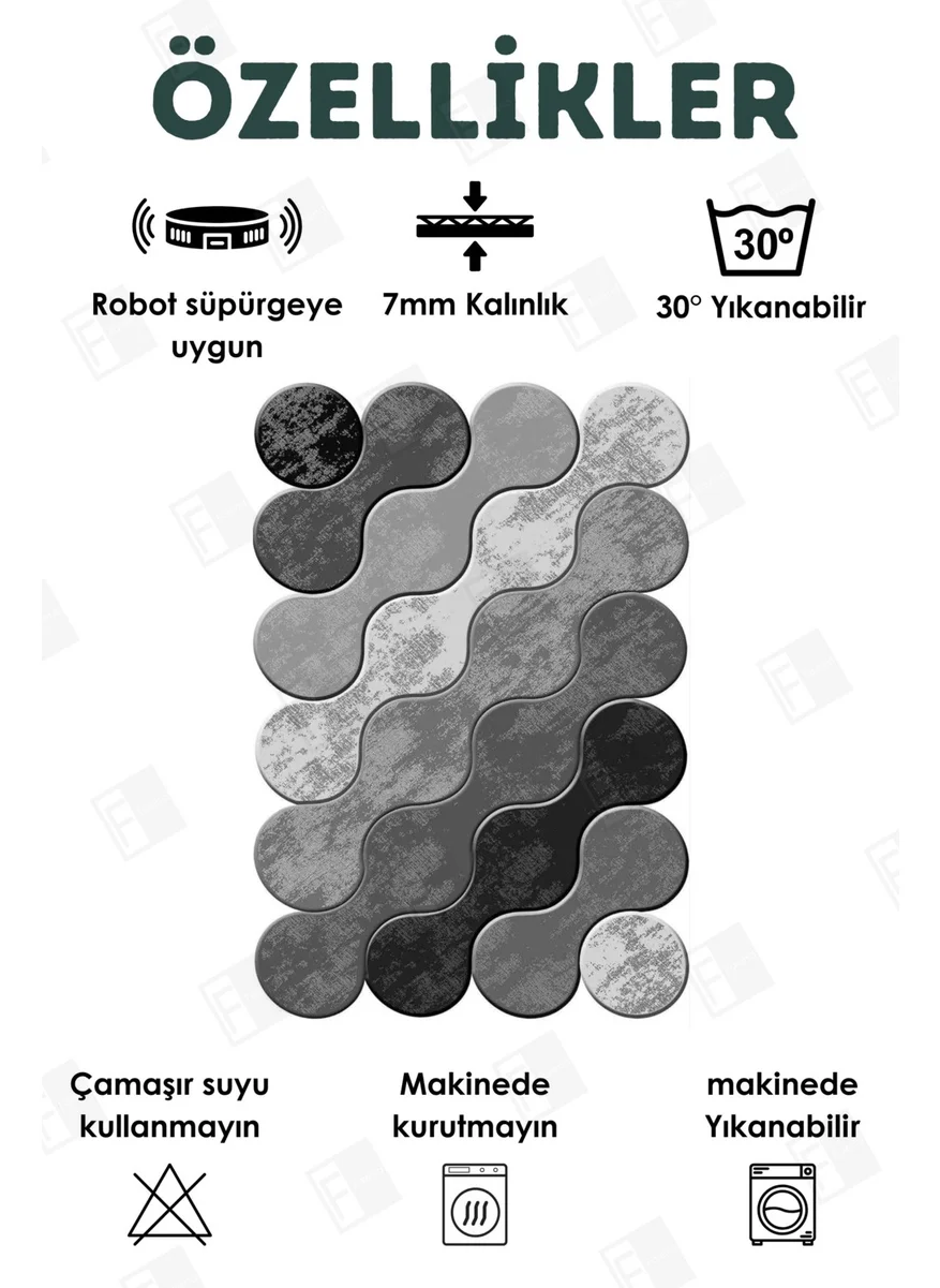 فايند Washable Digital Printed Bathroom Mat Anti-Slip Base Toilet Seat Mat