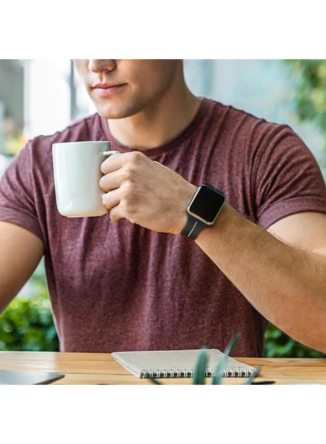 Silicone Magnetic Strap for Apple Watch Ultra Band 49mm 45mm 44mm 42mm Men/Women, Soft Sport Silicone Replacement Wristband Strap for iwatch Series 9/8/7/6/5/4/3/2/SE/Ultra2 - Image 2