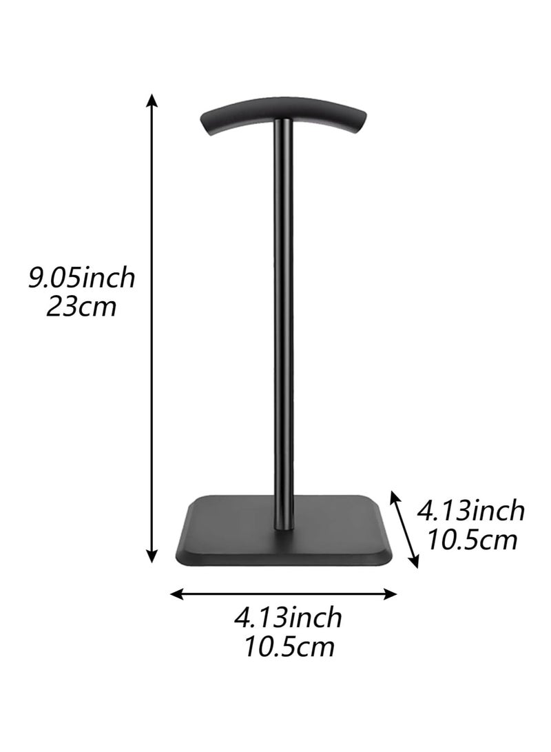 Headphone Stand, Universal Headset Display Rack Aluminum Holder with Flexible Headrest Gaming Headset Stand Earphone Stand for All Headphones Size - Image 2