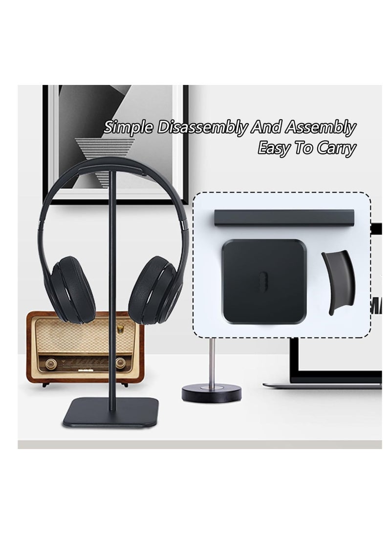 Headphone Stand, Universal Headset Display Rack Aluminum Holder with Flexible Headrest Gaming Headset Stand Earphone Stand for All Headphones Size - Image 5