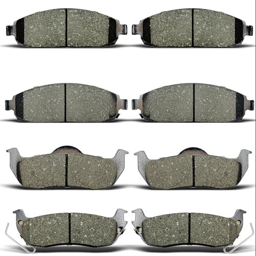 ALADICHE Front Rear Ceramic Brake Pads Compatible with 20062010 Jeep Commander20052010 Jeep Grand for Cherokee