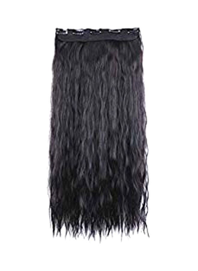 NIBEMINENT Long Wavy Hair Extension Black