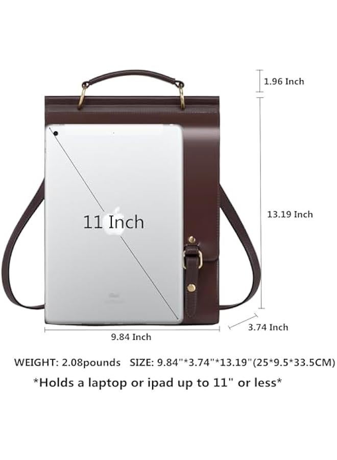 Arabest Leather Backpack Purse For Women Fashion Ladies Vintage Bags Casual College Travel Backpacks bag Brown - Image 2