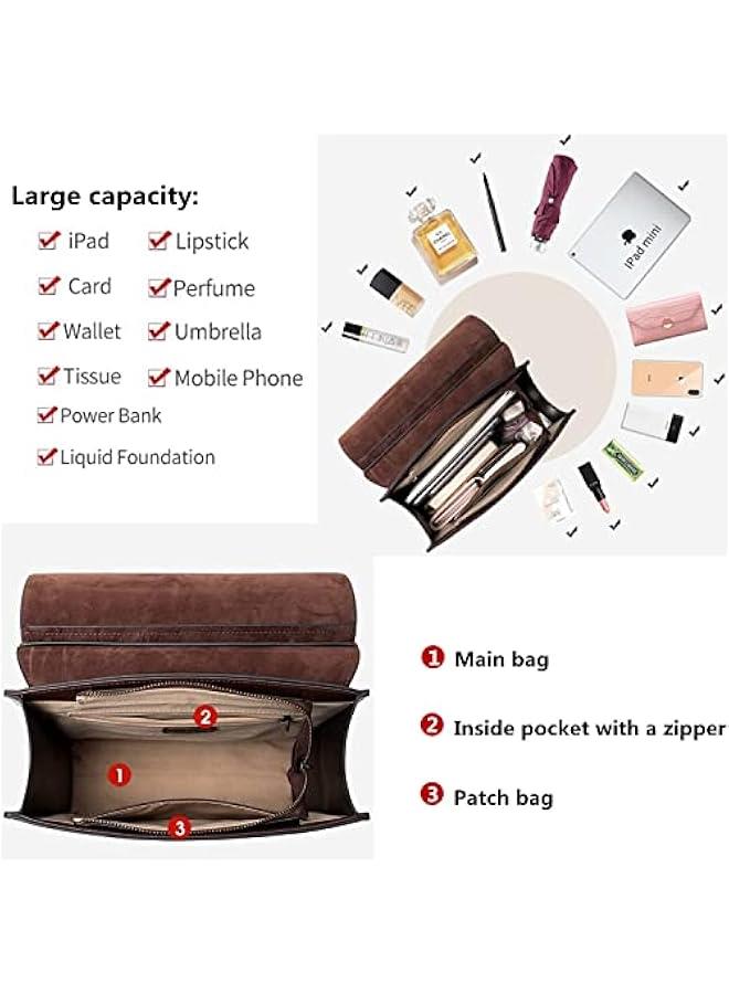 Arabest Leather Backpack Purse For Women Fashion Ladies Vintage Bags Casual College Travel Backpacks bag Brown - Image 4