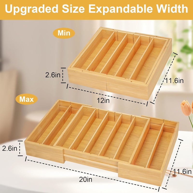 MinBoo Bamboo K Cup Holder for Drawer or Countertop Coffee Pod Holder Expandable K Cup Pod Storage Tea bag organizer K Cup Storage for Coffee Station Home Office and Kitchen - Image 3