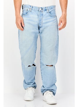 Levi's Men Regular Fit Rip Non-Stretchable Denim Jeans, Wash Blue  - Image 1