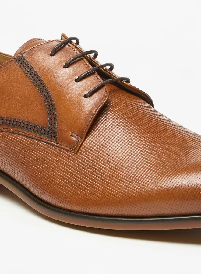 DUCHINI Men's Derby Shoes with Lace-Up Closure