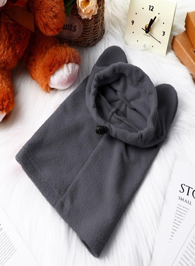 Clysee Winter Dog Hats Quiet Ears for Dogs Ear Muffs Pet Neck Warmer Scarf Hoodie Noise Protection Cover Beanie Head Wrap Costume for Pet Dog Cats (Grey,M) - Image 5