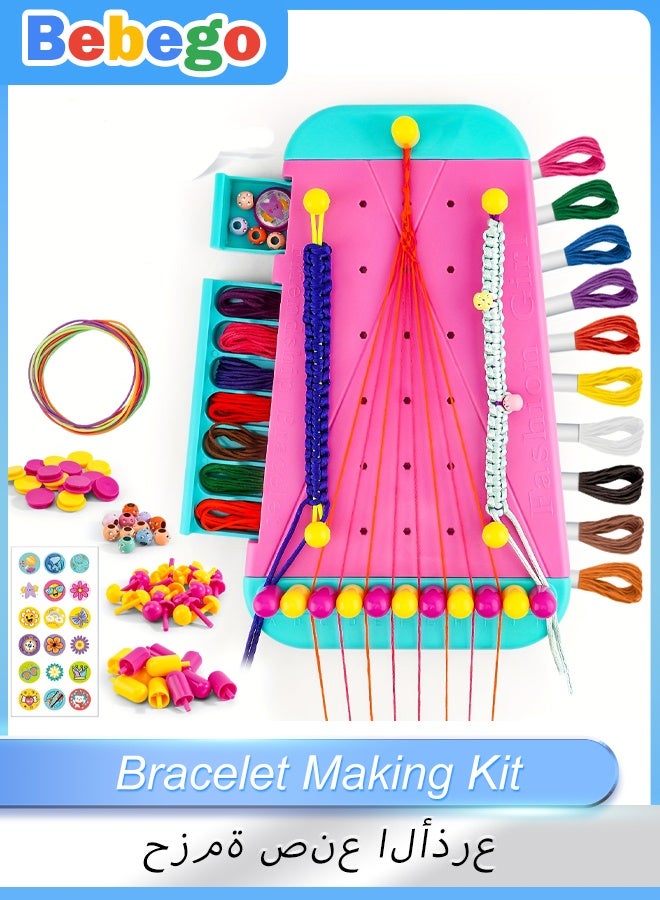 BEBEGO Friendship Bracelet Making Kit Toys, 20 Pre-Cut Threads Makes up to 8 Bracelets, CrafKit, Kids Jewelry Making Kit, Gifts for Girls 8-12-Christmas, Eid al-Fitr, and Eid al-Adha. - Image 1