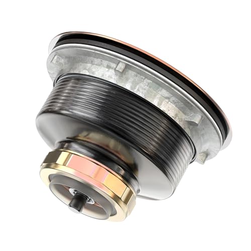 KONE Copper Sink Drain 3.5 Inch Kitchen Sink Drain Assembly Stainless Steel Sink Strainer Sink Stopper Antique Copper Basket Strainer for 3-1/2 Inch Commercial Kitchen Sink - Image 3