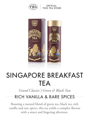 TWG Tea | Singapore Breakfast Tea | Black Tea & Green Tea | Vanilla & Spices | Haute Couture Tin, 100g | Gift Set - Image 3