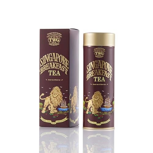 TWG Tea | Singapore Breakfast Tea | Black Tea & Green Tea | Vanilla & Spices | Haute Couture Tin, 100g | Gift Set - Image 1