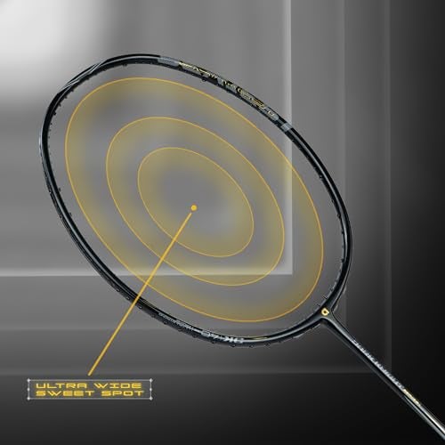 Apacs Dark Knight Series 1 | World's First 40LBS, 80g Ultra Strong Frame | 100% Japanese Graphite | Ultra high Tension Yet Super Light | Special Series Badminton Racket with Full Cover - Image 2