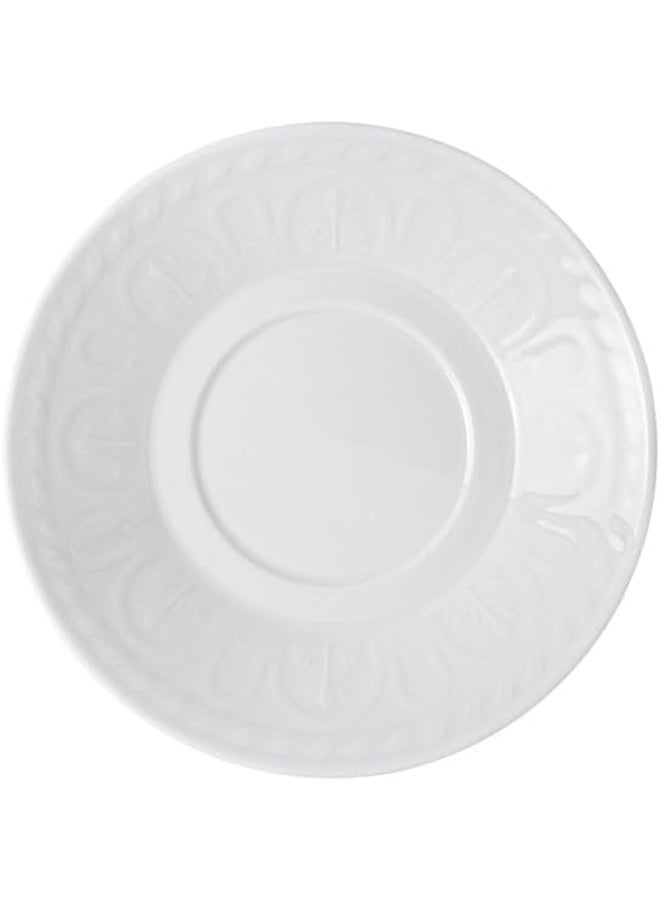 Villeroy & Boch Villeroy & Boch Cellini Tea Cup Saucer, 6 in, Premium Porcelain, White 