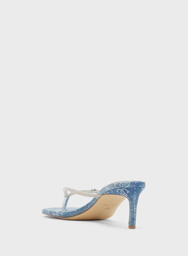 GUESS Thong Mid Heel Sandals