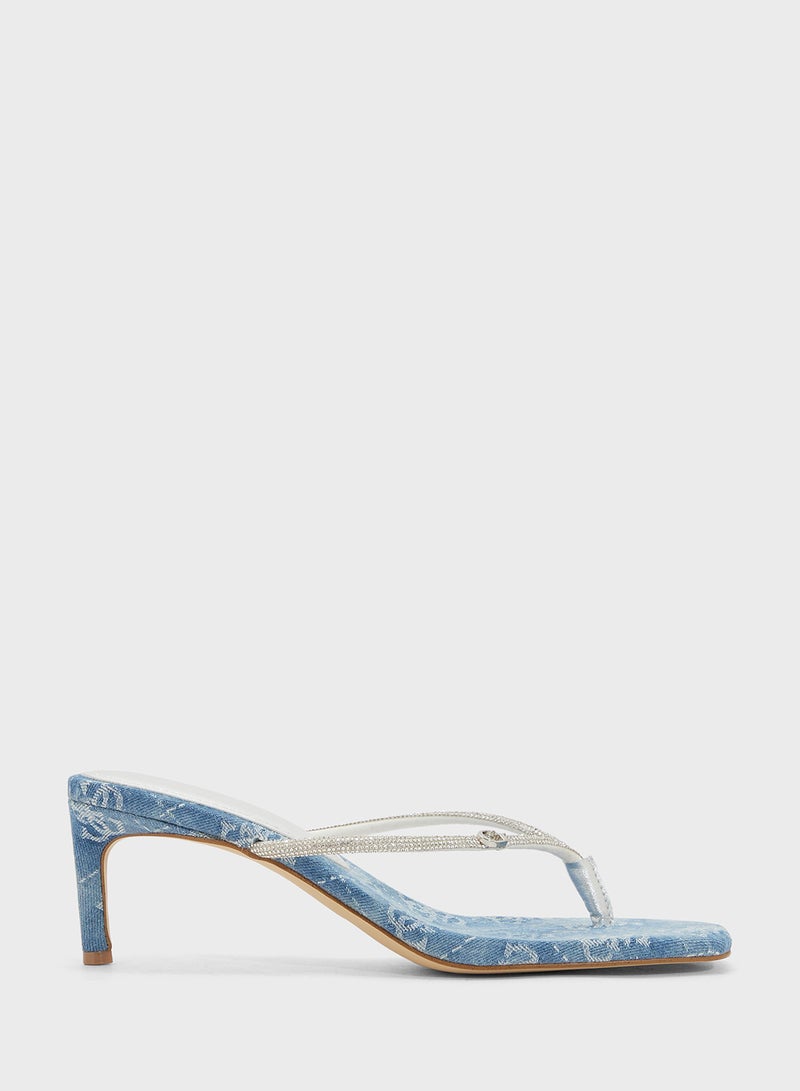GUESS Thong Mid Heel Sandals  - Image 1