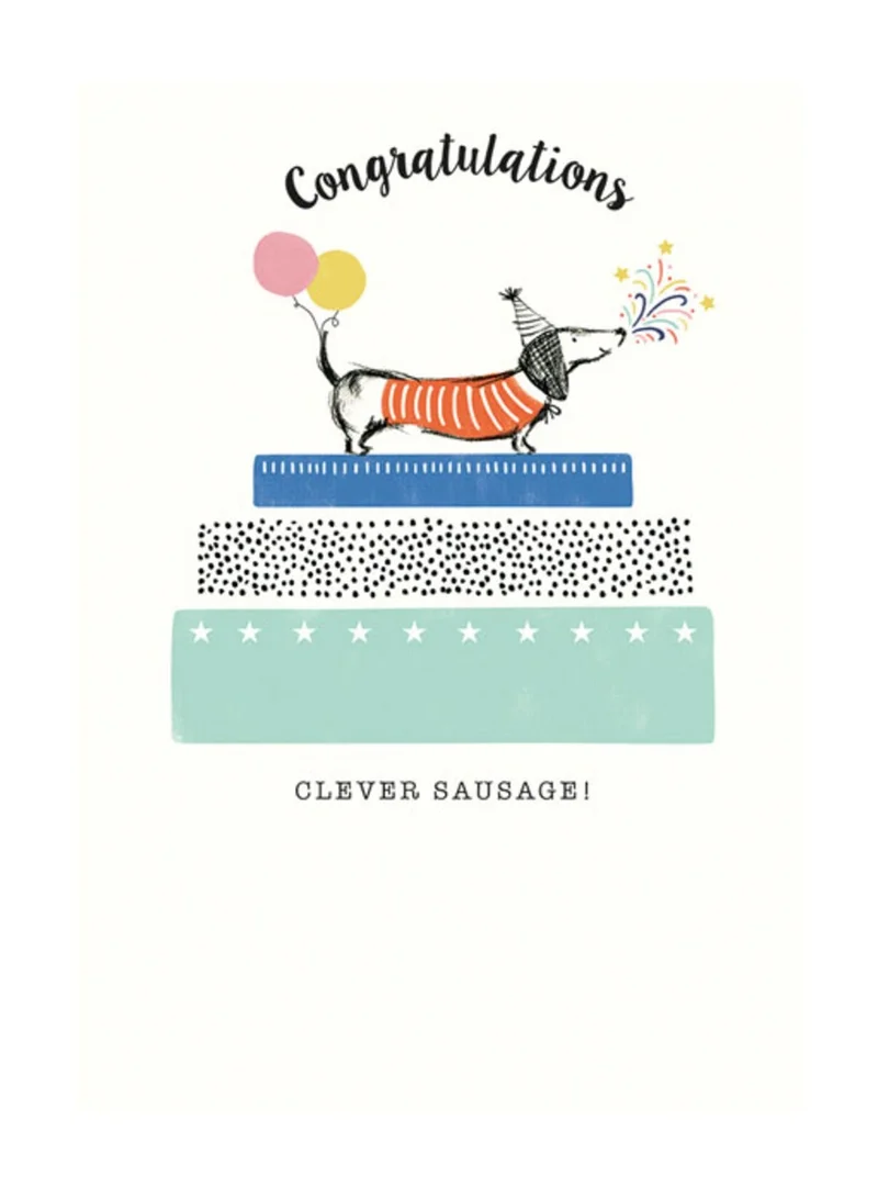 ذا ارت فايل Congratulations Clever Sausage! Greeting Card