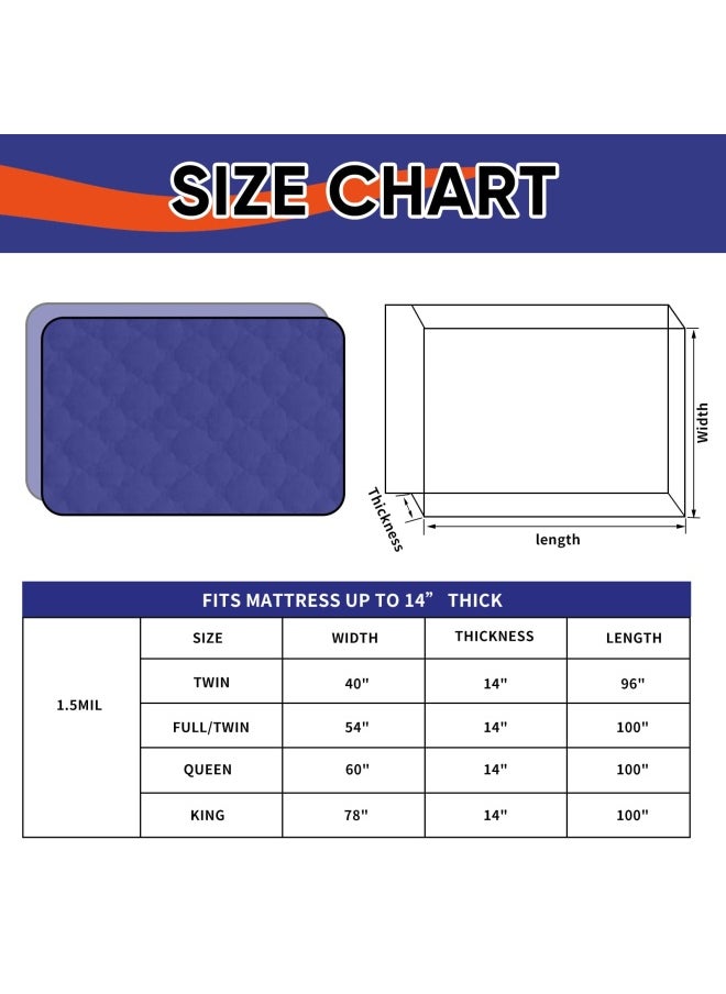 Generic - 2 Pack Full Twin Mattress Bag Clear Mattress Storage Bag Mattress Bag For Disposal Twin Mattress Plastic Cover For Moving - Image 1