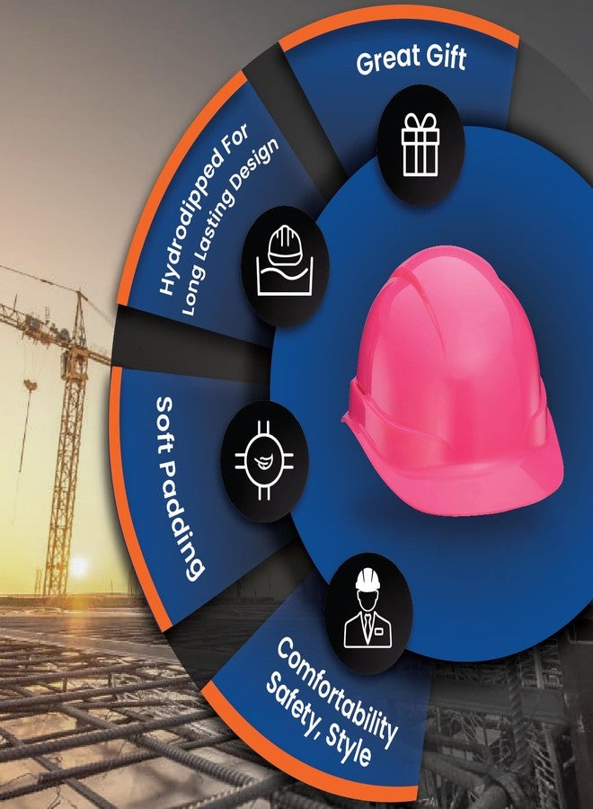 Acerpal Updated Cap Hard Hat, Pink, Padded, OSHA Construction Safety Approved Hardhats, Hard Hats for Men, Cascos De Construccion Helmet. - Image 4