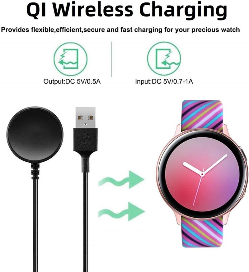 سكيدو كابل شحن USB من ، شاحن لاسلكي مغناطيسي مع قاعدة شحن لساعة سامسونج جالاكسي (USB-A) - Image 3