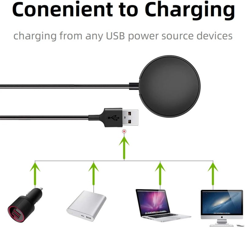سكيدو كابل شحن USB من ، شاحن لاسلكي مغناطيسي مع قاعدة شحن لساعة سامسونج جالاكسي (USB-A) - Image 4