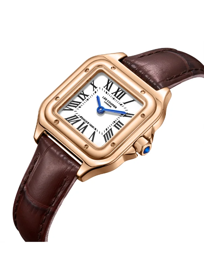 Lee Cooper Women's Leather Analog Watch LC08191.431 - 27X35 mm