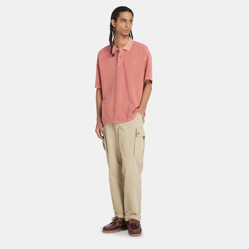 Timberland Red Men's Garment Dye Polo Shirt for Men | Best Price UAE