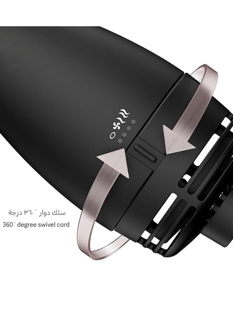 JWSISSIE Hair Dryer Brush Blow Dryer Hair Dryer and Styler Hot Air Brush 3 in 1 Black Volumizer with Negative Ion 1200W - Image 5