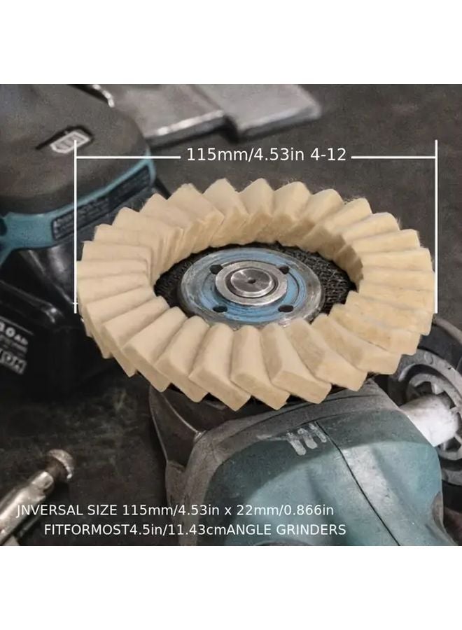 115مم 45 بوصة عجلة تلميع اللباد لطاحونة الزاوية متينة للمعادن الخشب الحجر - Image 4