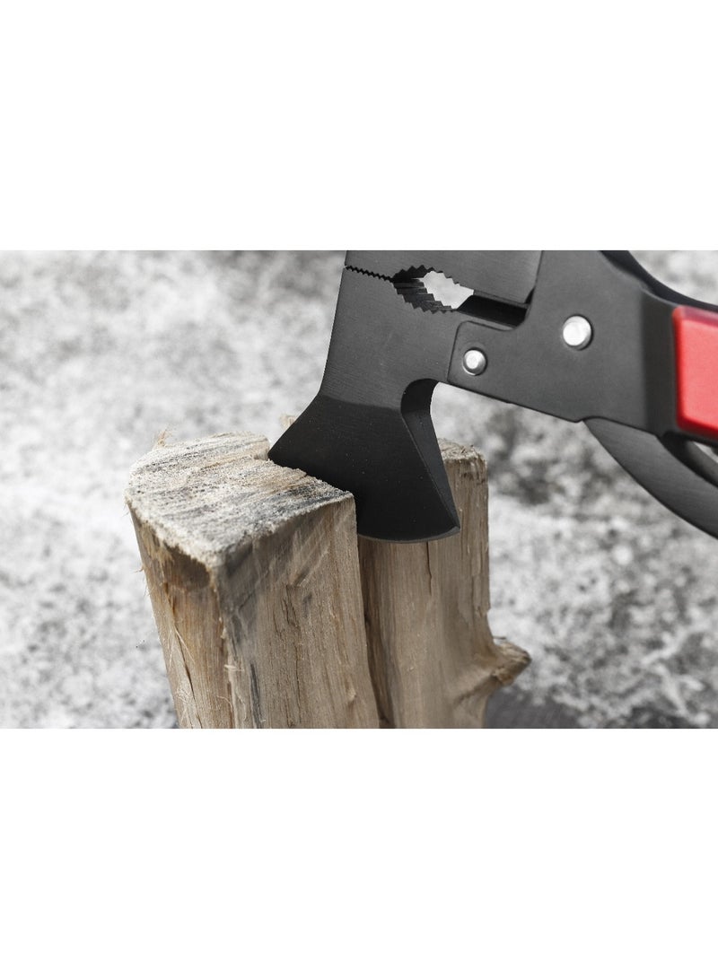 GREEN LION Multitool Suitable for Camping and Hiking / Compact and Easy to Carry / Lightweight / Outdoor - Red - Image 2