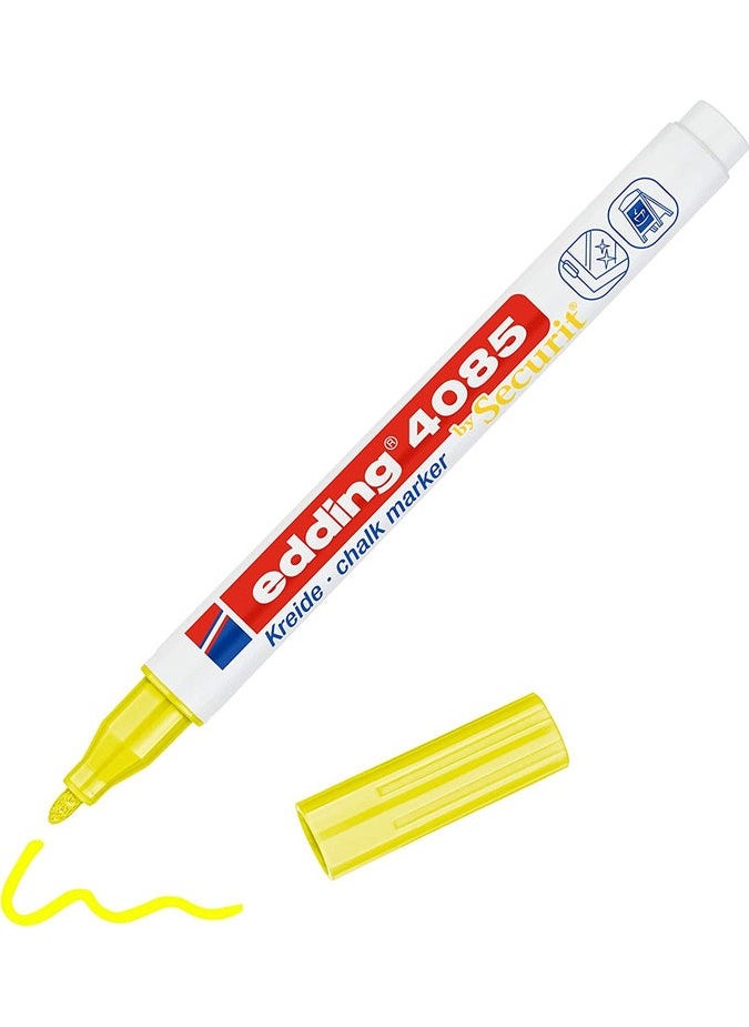 Edding 4085 Liquid Chalk Pen for Blackboard and Glass Highlighter Yellow 