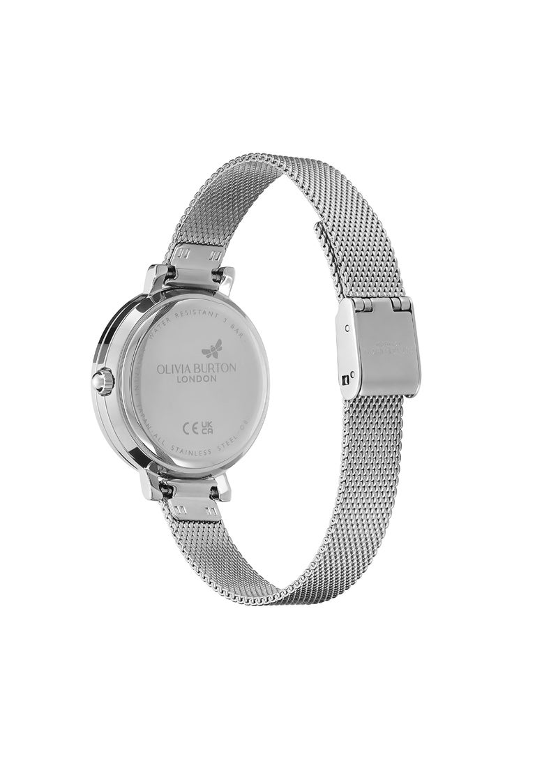 OLIVIA BURTON ROUND ANALOG WOMEN'S SILVER WHITE CASE WATCH - 24000160 - Image 5