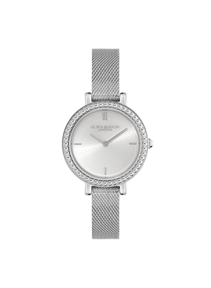 OLIVIA BURTON ROUND ANALOG WOMEN'S SILVER WHITE CASE WATCH - 24000160 - Image 1
