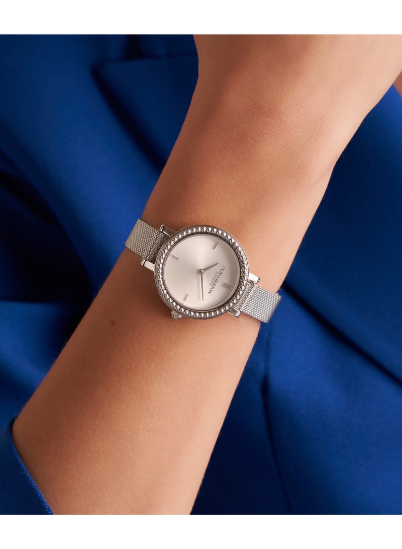 OLIVIA BURTON ROUND ANALOG WOMEN'S SILVER WHITE CASE WATCH - 24000160 - Image 3