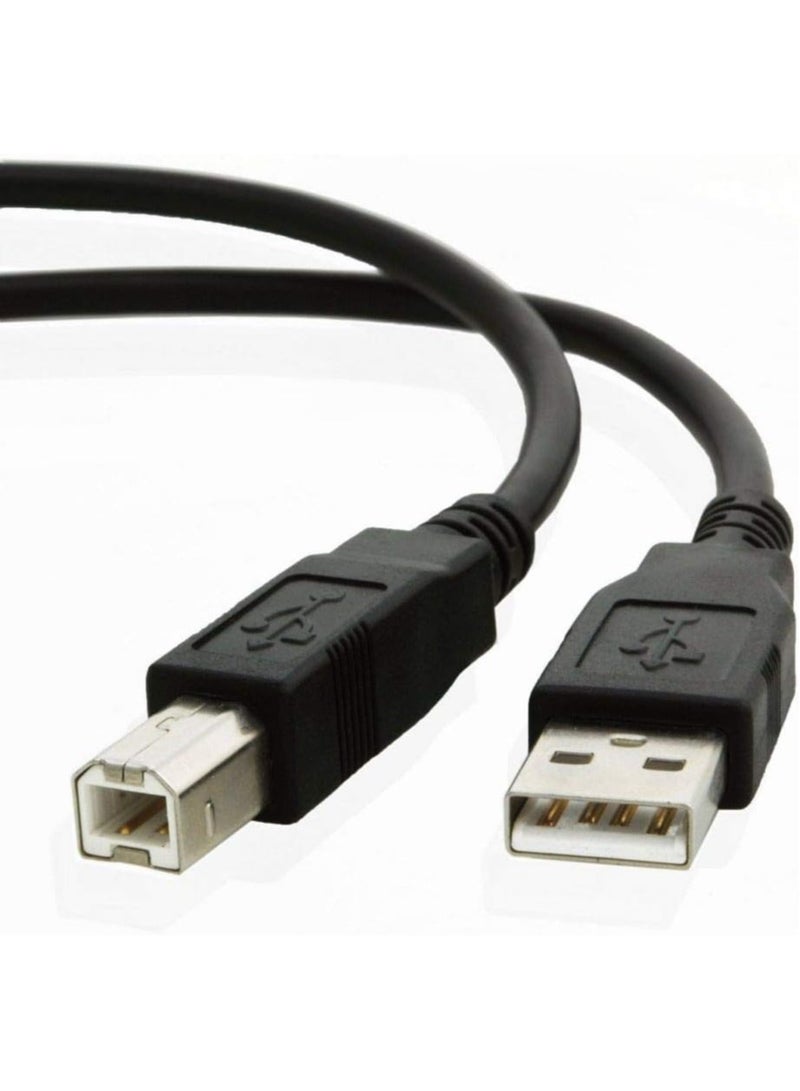 USB 2.0 Printer Cable 3M (A-Male to B-Male) – High-Speed Scanner u0026 Hard Drive Cord for HP, Canon, Epson, Brother, Samsung, Dell, Lexmark, Xerox Printers – Durable Black Cable for Piano u0026 DAC Devices - Image 1