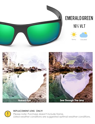 BLAZERBUCK Anti-salt Polarized Replacement Lenses for Oakley Crankshaft OO9239 - Emerald Green - Image 3