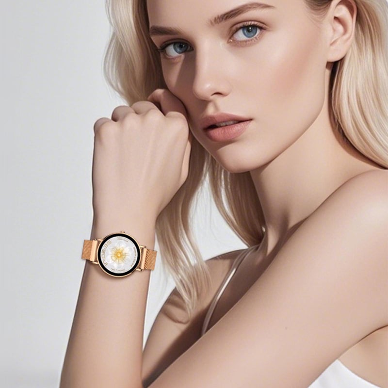 AURAFIT Smart Watch for Women 1.32" Fitness Tracker Watch 7.7mm Ultra Thin Design Answer/Make Call with 120+ Sport Modes Heart Rate/Sleep/Spo2 Monitor Smartwatch IP67 Waterproof for Android iOS - Image 2