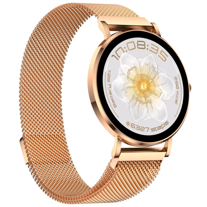 AURAFIT Smart Watch for Women 1.32" Fitness Tracker Watch 7.7mm Ultra Thin Design Answer/Make Call with 120+ Sport Modes Heart Rate/Sleep/Spo2 Monitor Smartwatch IP67 Waterproof for Android iOS - Image 1