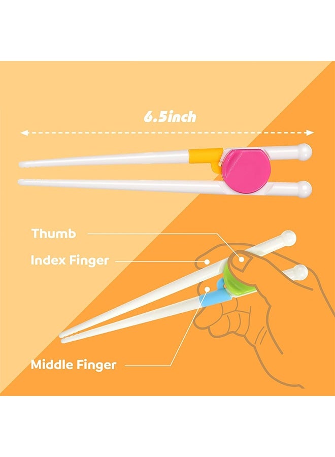 MXN 4 PCS Training Chopsticks, Beginner Chopsticks Auxiliary Artifact, Silicone Training Chopsticks Suitable for Adults or Children - Image 2
